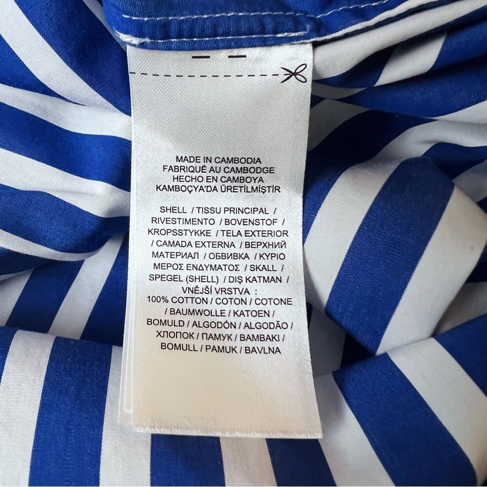 Lauren Ralph Lauren Top Blouse Striped 100% Cotton - Picture 6 of 8